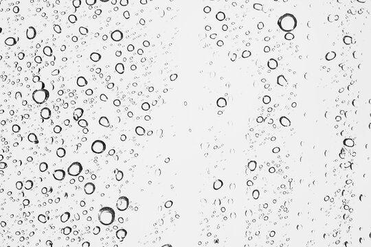 Water droplets texture overlay on glass