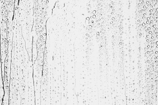 Water droplets texture overlay on glass