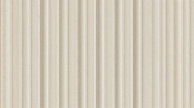 Abstract white fluted wall surface texture pattern with vertical minimalist architectural background interior