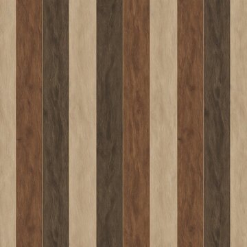Seamless vertical striped pattern with alternating brown and tan wood textures vertical background alternating