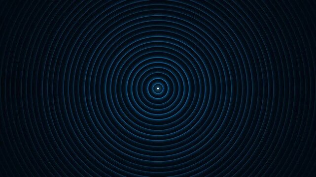 Concentric circles abstract pattern with blue glow effect