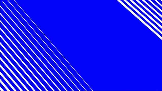 Vibrant Blue Abstract Background with White Diagonal Lines Frame Pattern