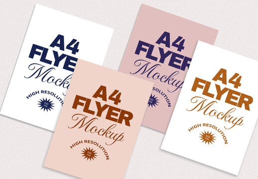 Professional Multiple Flyer Presentation Mockup