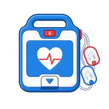 AED defibrillator vector