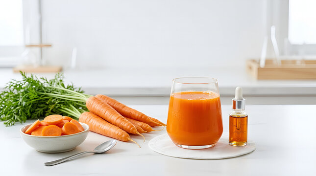 Carrot and Vitamin A Healthy Nutrition Concept