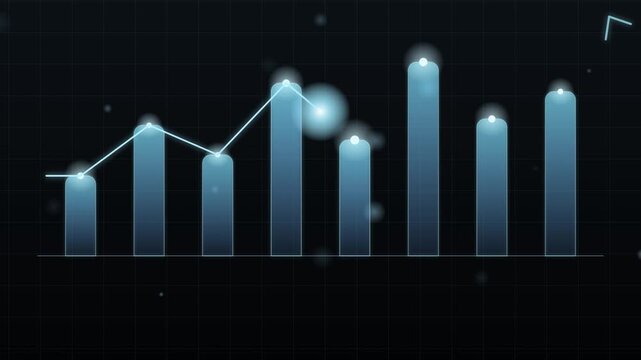 Abstract Digital Bar Chart Business Analytics Background