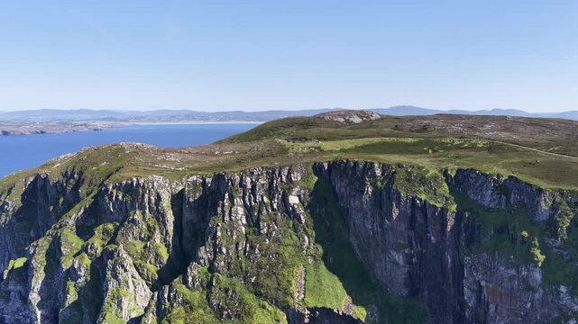 Aerial view of Horn Head in County Donegal, Ireland