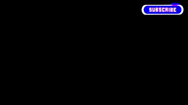 transparent background Subscribe Button Pop Up Motion top rightPosition with a ready to use animation that can be easily overlaid without extra editing work