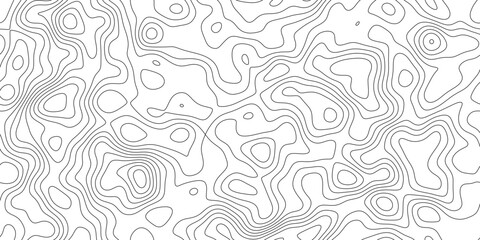 Elegant geographic contour line background, abstract monochrome relief pattern with tight and open contours, for brochure, cover and digital design. © Robia