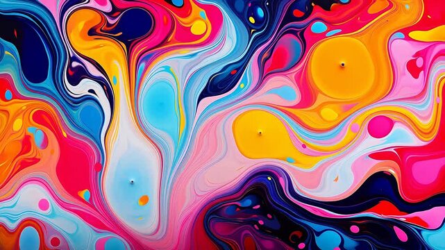 abstract white alchemy liquid pattern bright neon colors background