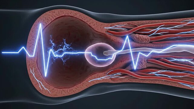 3D Visualization of Neuron Synapse Activity Illustrating Brain Connectivity and Neural Interactions in a Vibrant Scientific Style