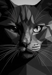 幾何学の黒猫