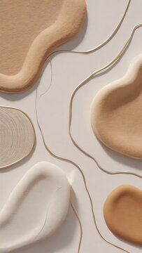 Neutral layered abstract paper cut background