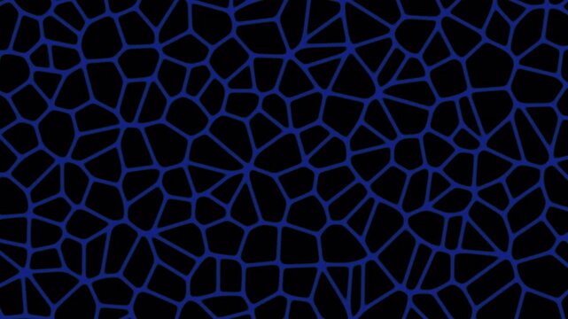 Dark blue cellular network pattern with futuristic digital geometry