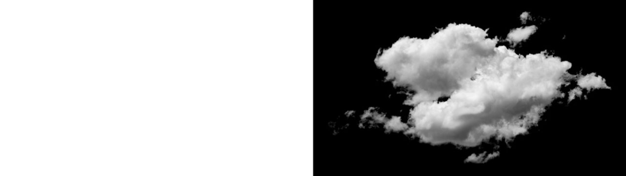 Broad clustered cumulus cloud isolated on transparent background