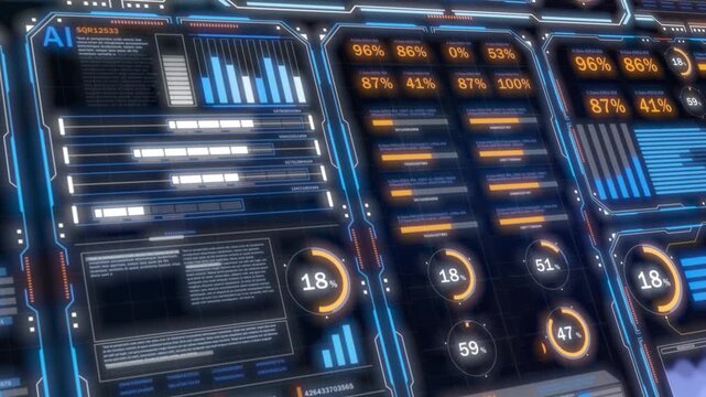 Digital business analytics interface with financial graphs and performance metrics represents investment planning, market intelligence, technology innovation, and professional data visualization for d