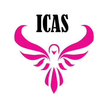 Elegant phoenix bird logo concept for icas corporate branding with abstract identity corporate mythical creative minimalist business marketing branding template professional logotype