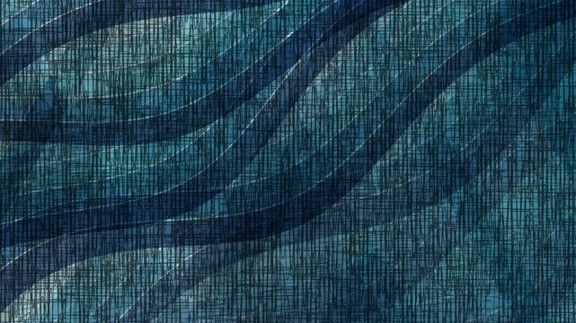 Abstract Blue Textured Wavy Pattern 4K