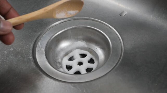 How to clean a sink drain with baking soda