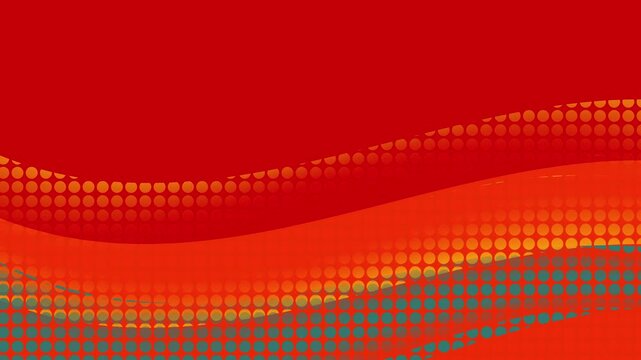 Abstract Red Gradient With Halftone Waves 4K