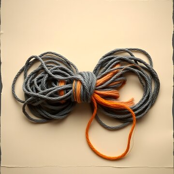 Tangled Thread Knot Overwhelm Abstract Illustration