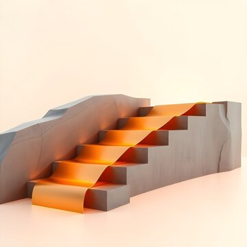 Accessibility Ramp Light Curve Abstract Illustration