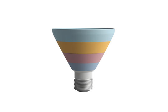 Compact multicolor sales funnel graphic