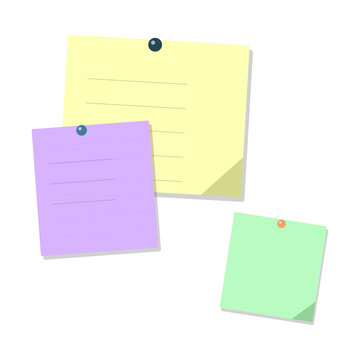 Colorful sticky notes with calendar grids isolated isolated on transparent background