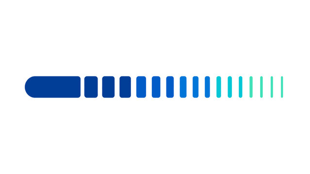 Blue Loading Progress Bar Icon UI Indicator Completion Status