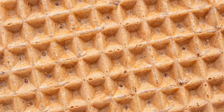 Crispy Waffle Surface Texture Background