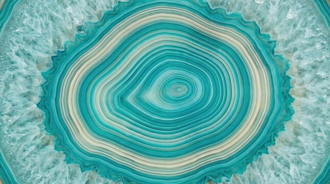 Teal agate geode texture for cool natural mineral backdrop
