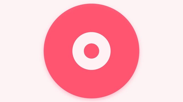 Minimalist Red and White Concentric Circle Abstract Graphic, Modern Bullseye Target Icon and Geometric Design Element for Corporate Branding