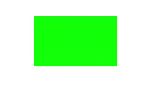 A flowing red fabric slides away to uncover a bright green chroma key rectangle on a clean white background for reveal, presentation, or compositing use, 3D animation