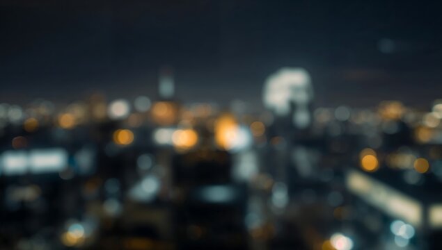 Generative AI creates a vibrant nighttime cityscape with blurred lights
