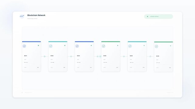 Minimalist digital dashboard loading data cards on white screen