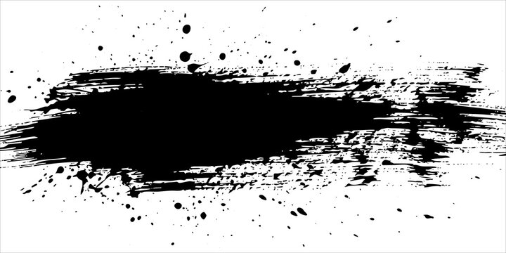 creative grunge brush strokes texture rough black scratches for wallpaper, paint splatter template, dirt banner, watercolor design. design eps10