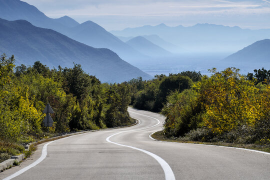 winding country road through forest and mountains of Bosnia and Herzegovina (2)