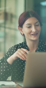 Working and communicating via video call on a computer
