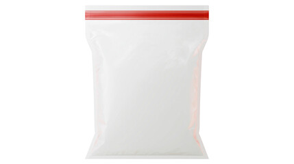Clear plastic resealable zipper bag with red closure strip © Veikko