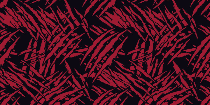 Seamless dark red and black abstract claw scratch pattern texture background design for wallpaper fabric textile