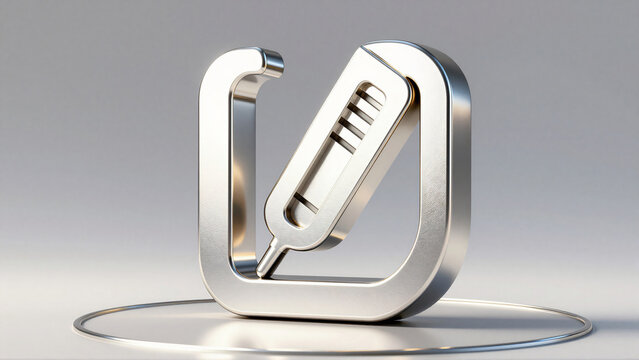 3D Metallic Edit Pencil and Square Compose Icon