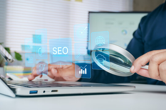 Search engine optimization SEO strategy for digital marketing and online business growth, website visibility, keyword research, analytics, search ranking, content strategy and web performance