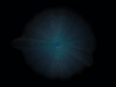 Symmetrical abstract light wave structure on black with abstract symmetrical structure background technology vibration connection particle