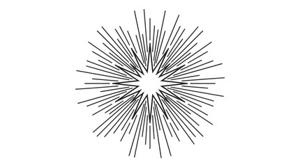 Obraz premium Abstract burst of lines radiating from a central point creating a dynamic starburst pattern for visual design