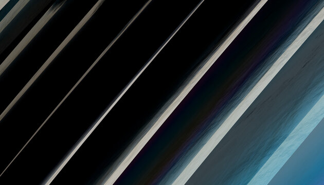 Diagonal black and gray striped pattern on reflective metal surface