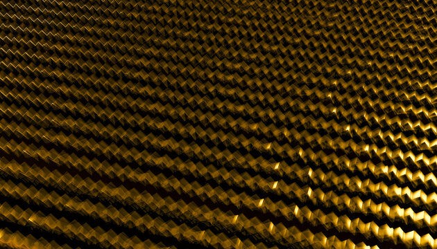Close-up of metallic surface with repeating zigzag pattern