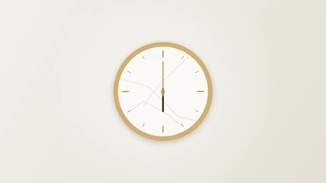 Minimalist analog wall clock with spinning hands