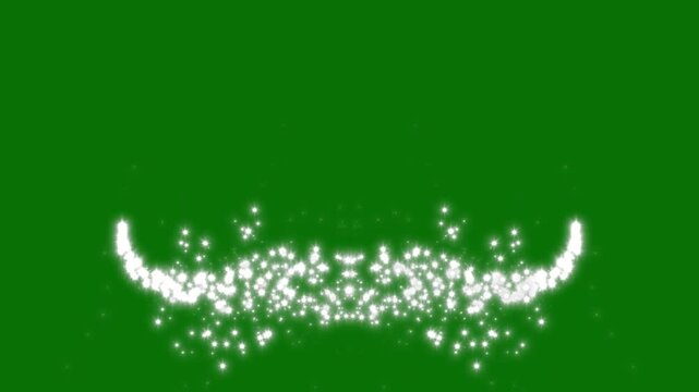 4k Luxury white glitter sparkles line, sparkling stars shine animation, starlight dust line, light line effect on green screen, glowing star particles burst, doodle stars motion.