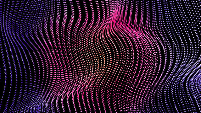 Abstract digital terrain shows complex pink and purple topology