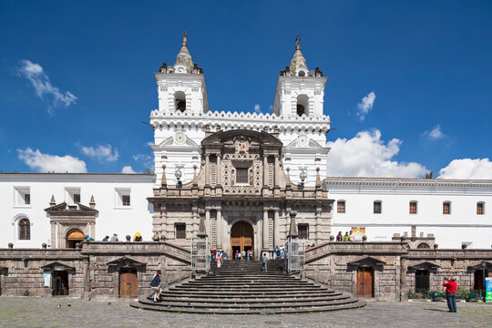 Ecuador, Quito, Plaza de San Francisco and Church and Monastery of St. Francis